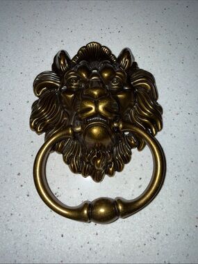 Lion Head Door Knocker 6” tall 5” wide